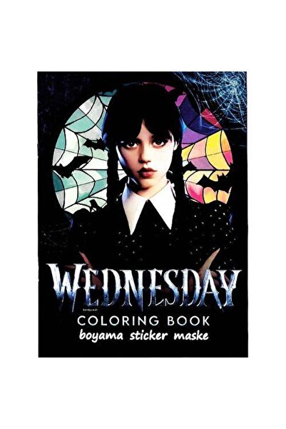 Parti Dükkanım 4 Adet Wednesday Boyama Kitabı Stickerlı (16 SAYFA)