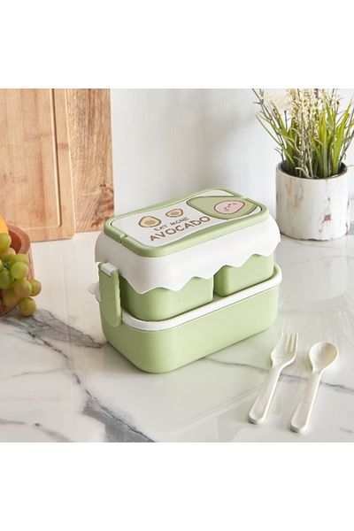 Home Box Neo Fruit Double Layer Lunch Box - 13.5x21.6x14.3 cm