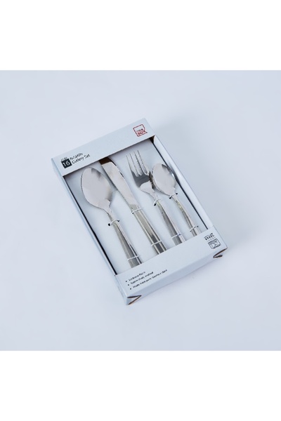 Home Box مجموعة أدوات المائدة من الفولاذ المقاوم للصدأ من باشن، مكونة من 16 قطعة