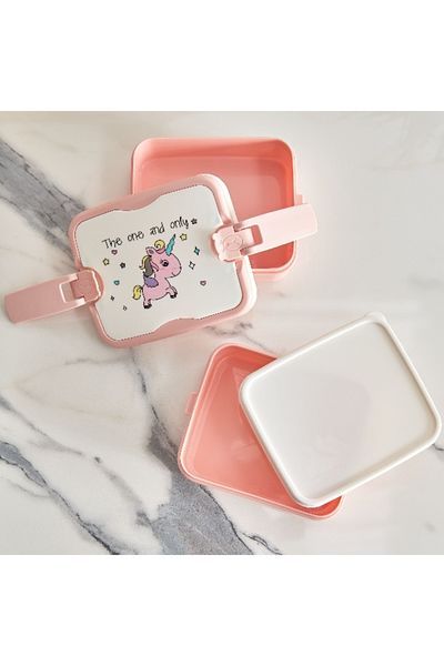 Home Box Neo Unicorn Double Layer Lunch Box - 17x12.5x11 cm