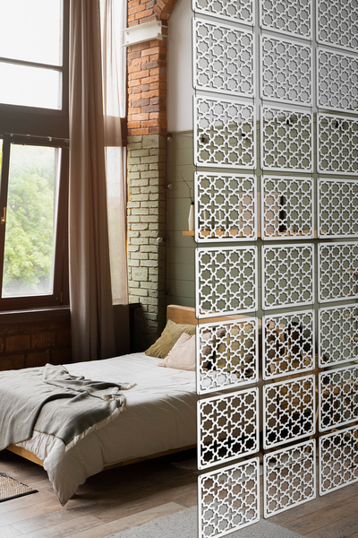 Artavessa 12 Parça Oda Bölücü Seperatör Mdf Paneller - Model 3 (Beyaz)