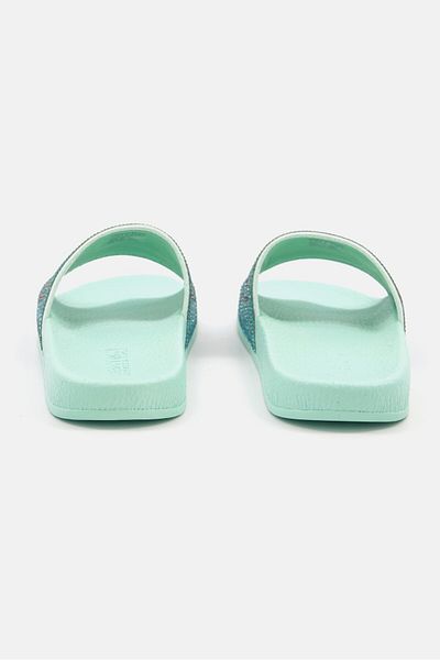 Reaction by Kenneth Cole Women Screen Jewel Slip On Embellished Slipper, Turquoise