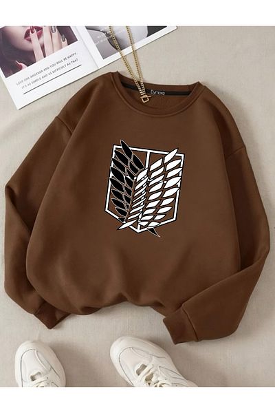 eymore College Vintage League Printed Cycling Collar Sweatshirt