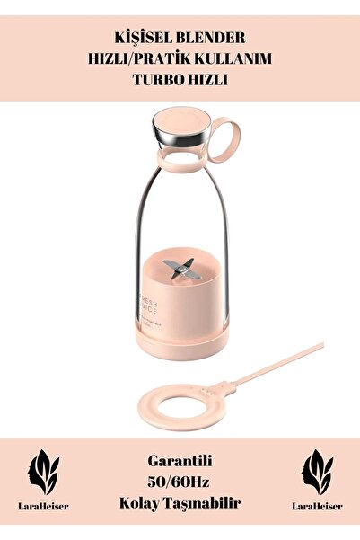 Laraheiser Premium Taşınabilir Blender USB Şarj Edilebilir Mini Meyve Suyu Mikseri