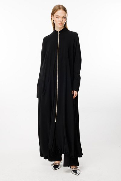 Ghisa Zipper Dress Black