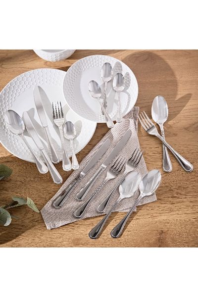 Home Box Ridge 16-Piece 18/10 Stainless Steel Cutlery Set