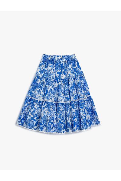 Koton Fusta cu talie elastică cu modele florale