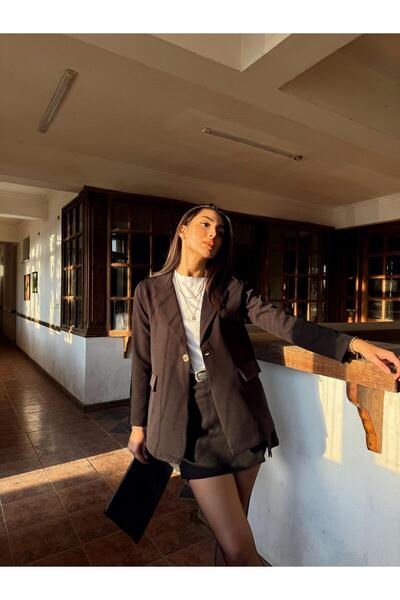 Sindimoda Dökümlü Slim Fit Kruvaze Blazer Ceket 3236