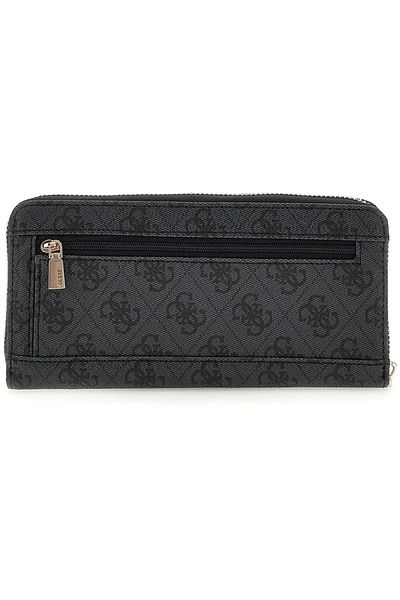 Guess Dámská antracitová peněženka Laurel Slg Large Zip Swsg8500146-clo