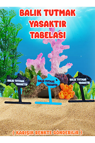 Akvaryum Balık Tutmak Yasaktır / Akvaryum Dekoru / Akvaryum Süsü / Küçük Akva...