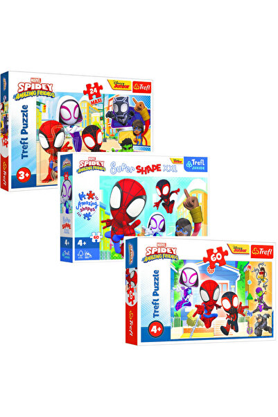 Trefl PUZZLE SET SPİDEY AND FRİENDS TEMALI  3-4+ YAŞ