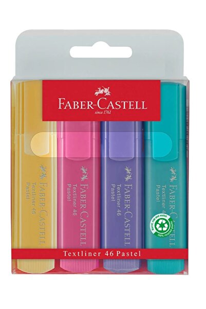 Faber Castell Faber-Castell 1546 Fosforlu Kalem Pastel 4 Renk