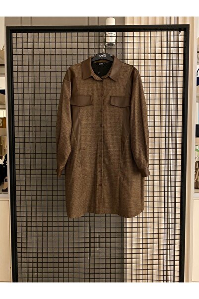 Armine TREND 24KT426 ARMİNE TREND YENİ SEZON DERİ DETAYLI GÖMLEK