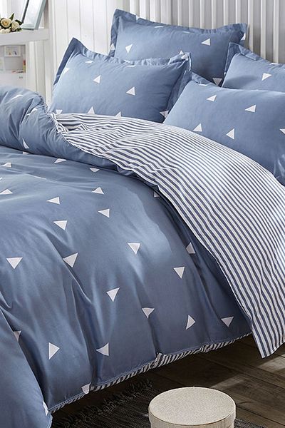 Eponj Home Set cuvertură de pilota Mature Double Triangle Dark CloudBlue