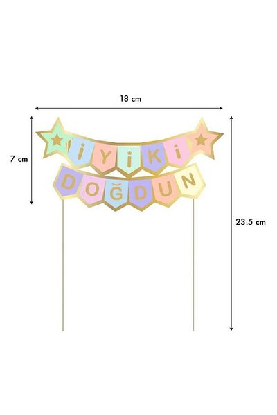 Le Mabelle Multicolored Multicolored Happy Birthday Cake Ornament