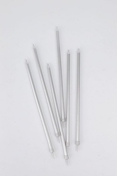 Le Mabelle Silver 6-Piece Birthday Candle