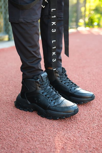 Riccon Unisex Μαύρες μπότες αθλητικών παπουτσιών - 0012108