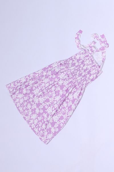 HÇM Flower Patterned Strappy Girl's Dress - B35