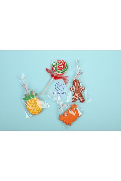 HUR-AY PACK 50 PCS 12x25 CM / TAPED Transparent OPP Bag - Gelatin Glossy Cookie and Confectionery Bag