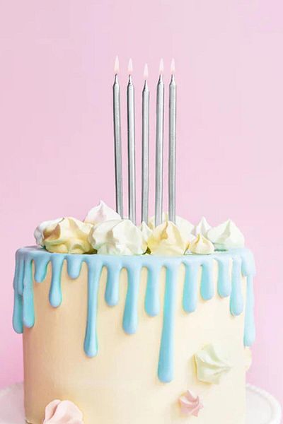 Le Mabelle Silver 6-Piece Birthday Candle