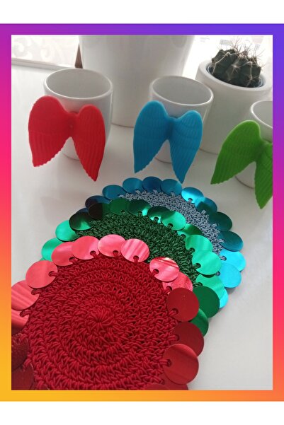 ZEYNEP ELA Kahve yanı pullu sunum pecete 3 adet