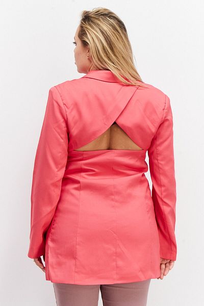 Steve Madden Women Regular Fit Plain Blazer , Pink