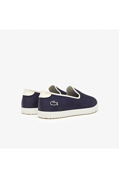 Lacoste حذاء إسبادريل للرجال من كانفاس ريزورت باللون الأزرق الداكن