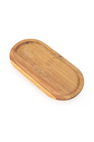 Naturalove Bamboo Acacia Oval Presentation Plate - 18.8X9.6X1.6 cm