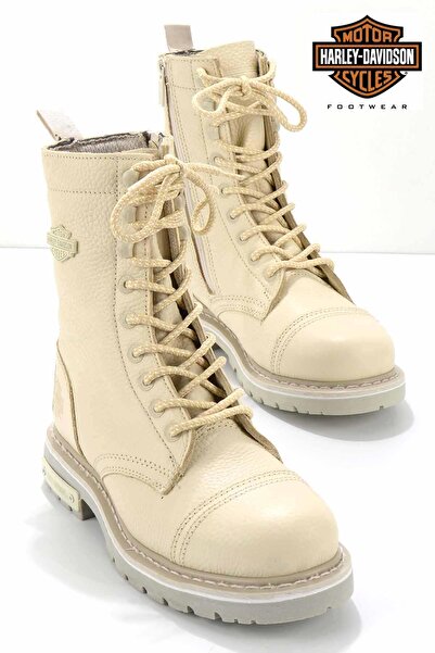 Harley Davidson حذاء جلدي بنعل مطاطي