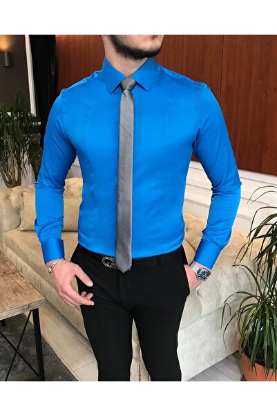 TerziAdemAltun Італійський стиль slim fit чоловіча краватка комір сорочка Saks T6815