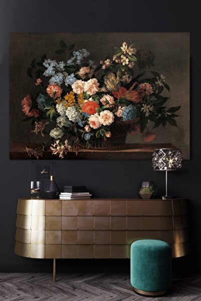 Lona Sanat Flower Illustrated Wall Decoration Canvas Painting Ççkt-570-116