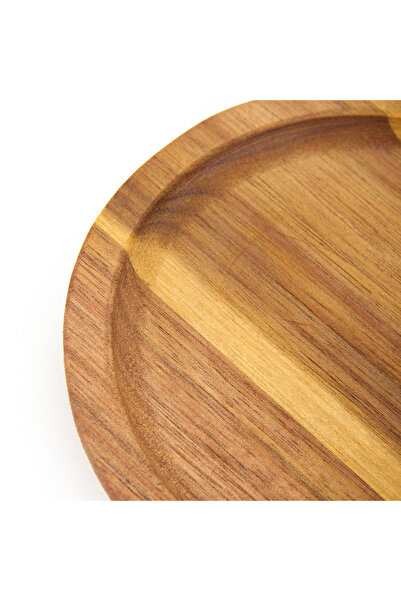 Naturalove Bamboo Acacia Oval Presentation Plate - 18.8X9.6X1.6 cm