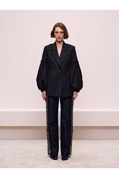 BAQA Balon Kol Siyah Ceket