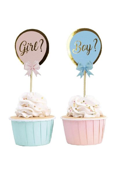 Le Mabelle Multicolored Girl Boy 10-Piece Toothpick Cake Decoration