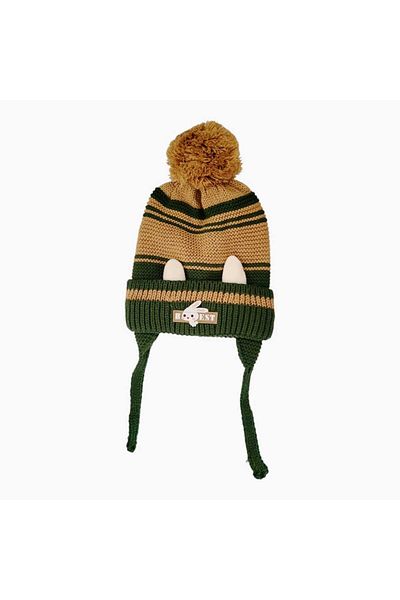 Aware Time Kitti 1-4 Years Boy Beanie with Fleece and Ears