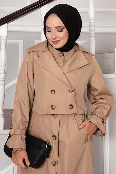 EBRUTESETTÜR Trench Coat with Double Bolero