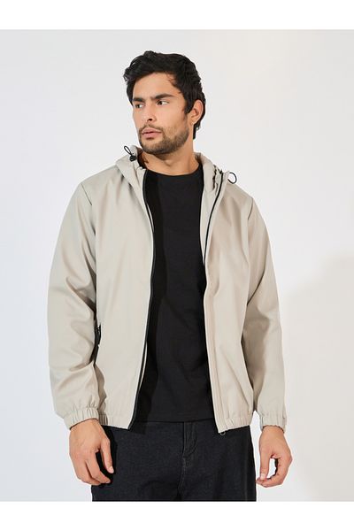 Styli Fully Lined Elasticated Hem Detail Windbreaker Jacket