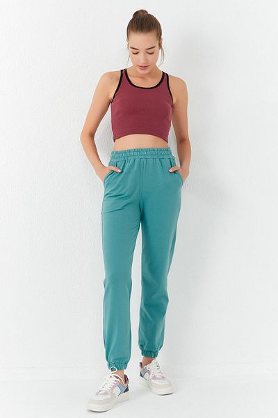 TOMMY LIFE Claret Red Basic Zero Sleeve Skinny Fit U-Neck Damen Crop Top Tank Top – 97162