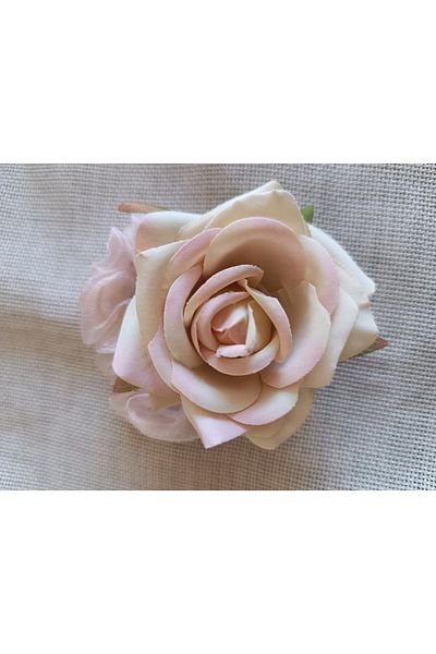 Efna Store Rose Figured Satin Fabric Bagel Buckle