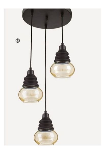 Sedef Avize Set of 3 Metal Lampholder Chrome Chandelier