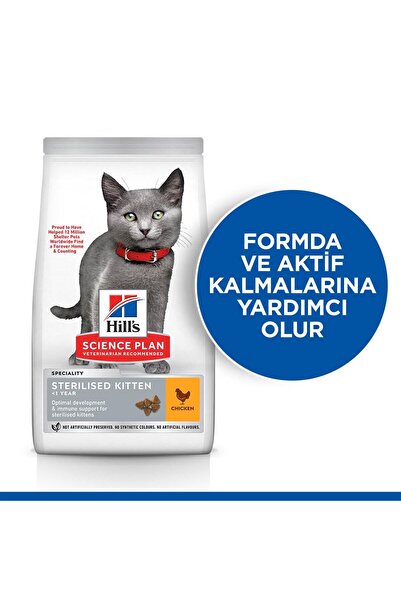 Hill's Hills Feline Sterilised Kitten Yavru Kısır Kedi Maması 3 Kg