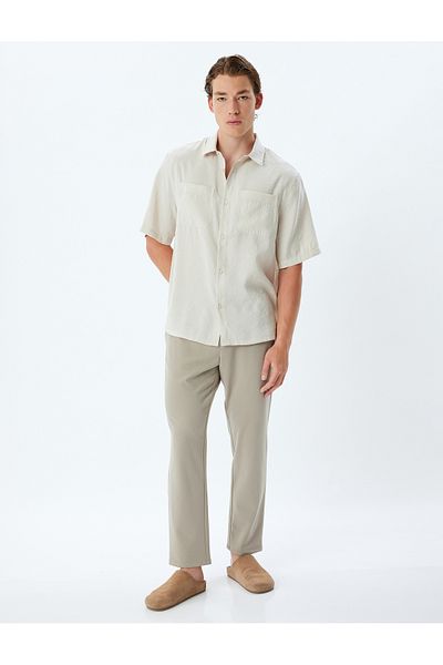 Koton Short Sleeve Basic Shirt - Pocketed