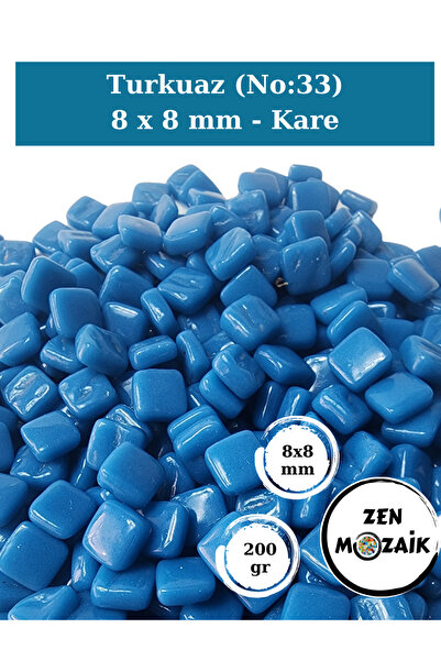 Zen Mozaik Sanatsal Mozaik Çalışmalarınız için 8x8 mm - Kare Cam Mozaik Taşı ...