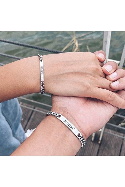 Sepetten Eve Kişiye Özel Yazılı Bileklik Isim Yazılır Bileklik Çift Bilekliği...