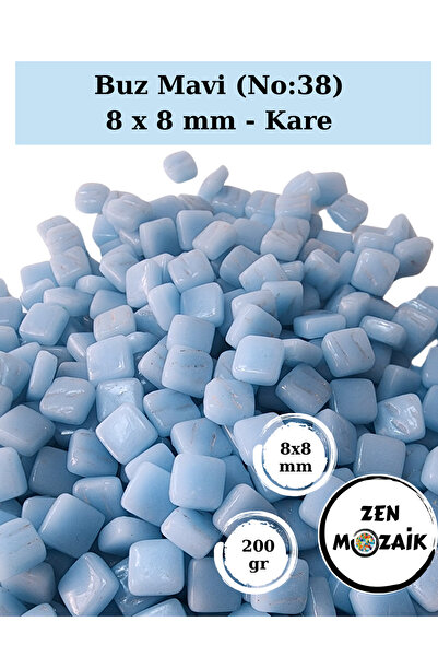 Zen Mozaik Sanatsal Mozaik Çalışmalarınız için 8x8 mm - Kare Cam Mozaik Taşı ...