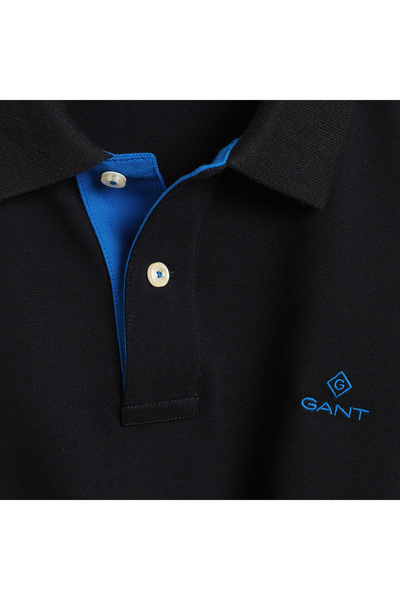 Gant Erkek Siyah Slim Fit Polo