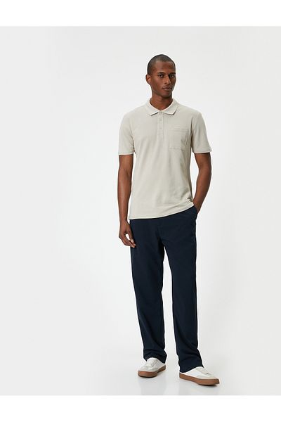 Koton Polo Neck Slim Fit Pocket Detailed Buttoned