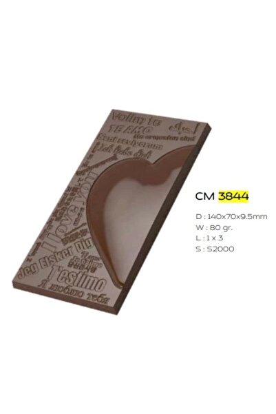 Greyas Polycarbonate Tablet Chocolate Mold 80 Gr |   Cm-3844