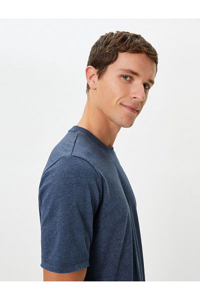 Koton Tricou lavabil de bază cu mânecă scurtă cu decolteu