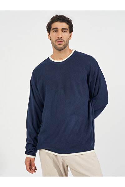 Styli سترة خفيفة الوزن بتصميم مريح محبوك مع تفاصيل متباينة